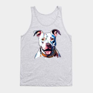 Expressionist Portrait of Pit Bull Terrier Tank Top